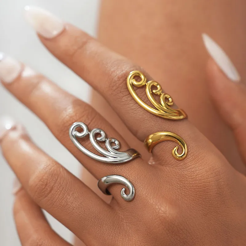 BAGUE LISE ACIER ARGENT