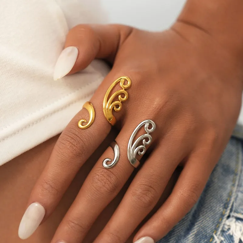 BAGUE LISE ACIER ARGENT