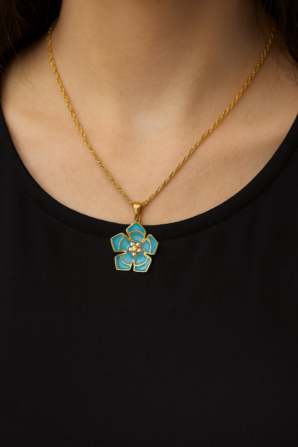 COLLIER CLEO BLEU