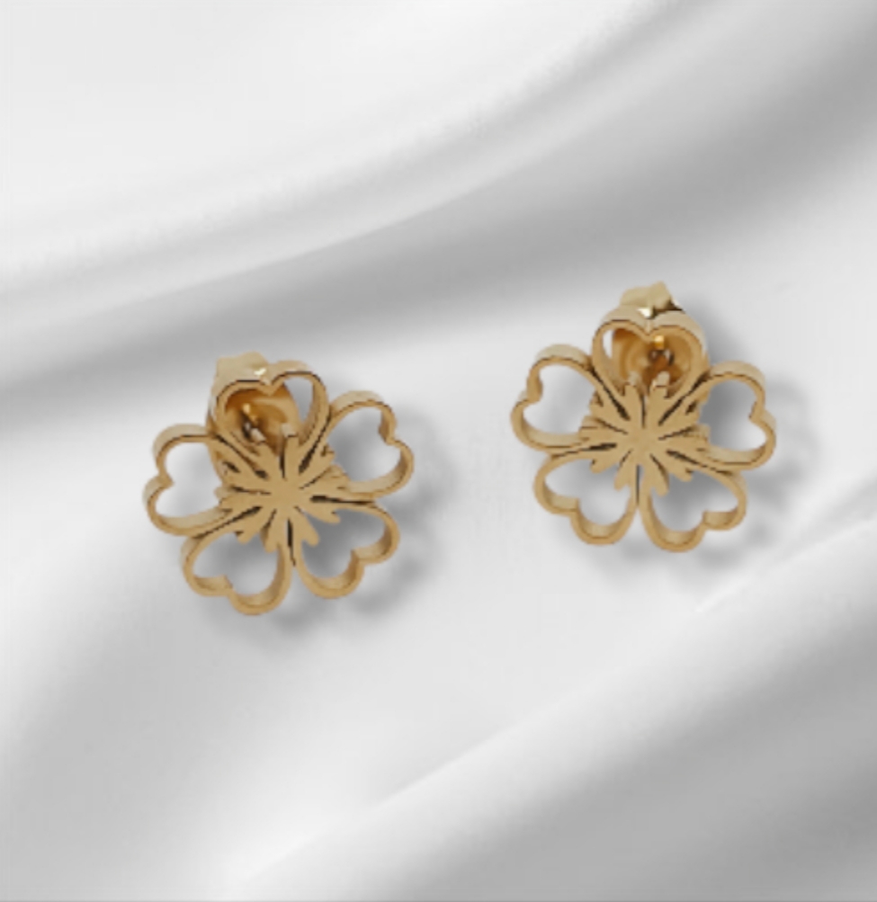 Boucles d'oreilles trèfle SUZY