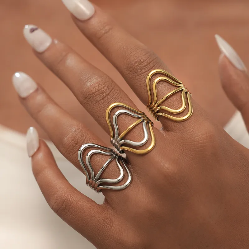 BAGUE ALODIA  acier argent