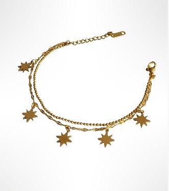 Bracelet chaîne avec breloques étoile PENY