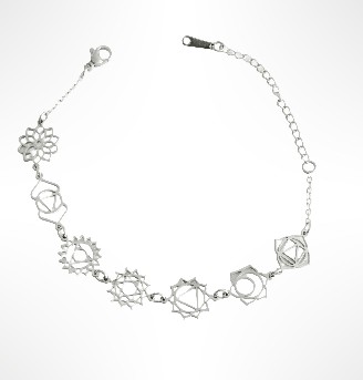 Bracelet chakras argenté ASIA