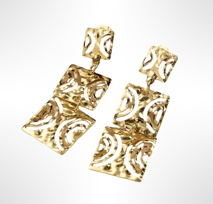 Boucles d'oreilles dorées ADA
