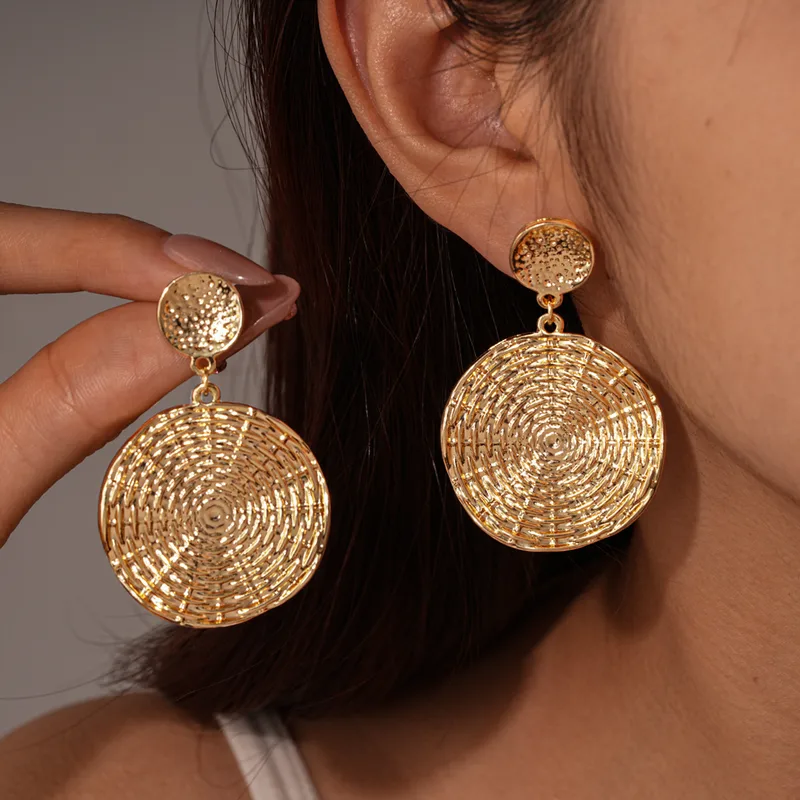 Boucles d'oreilles tissées SOPHIA dorées