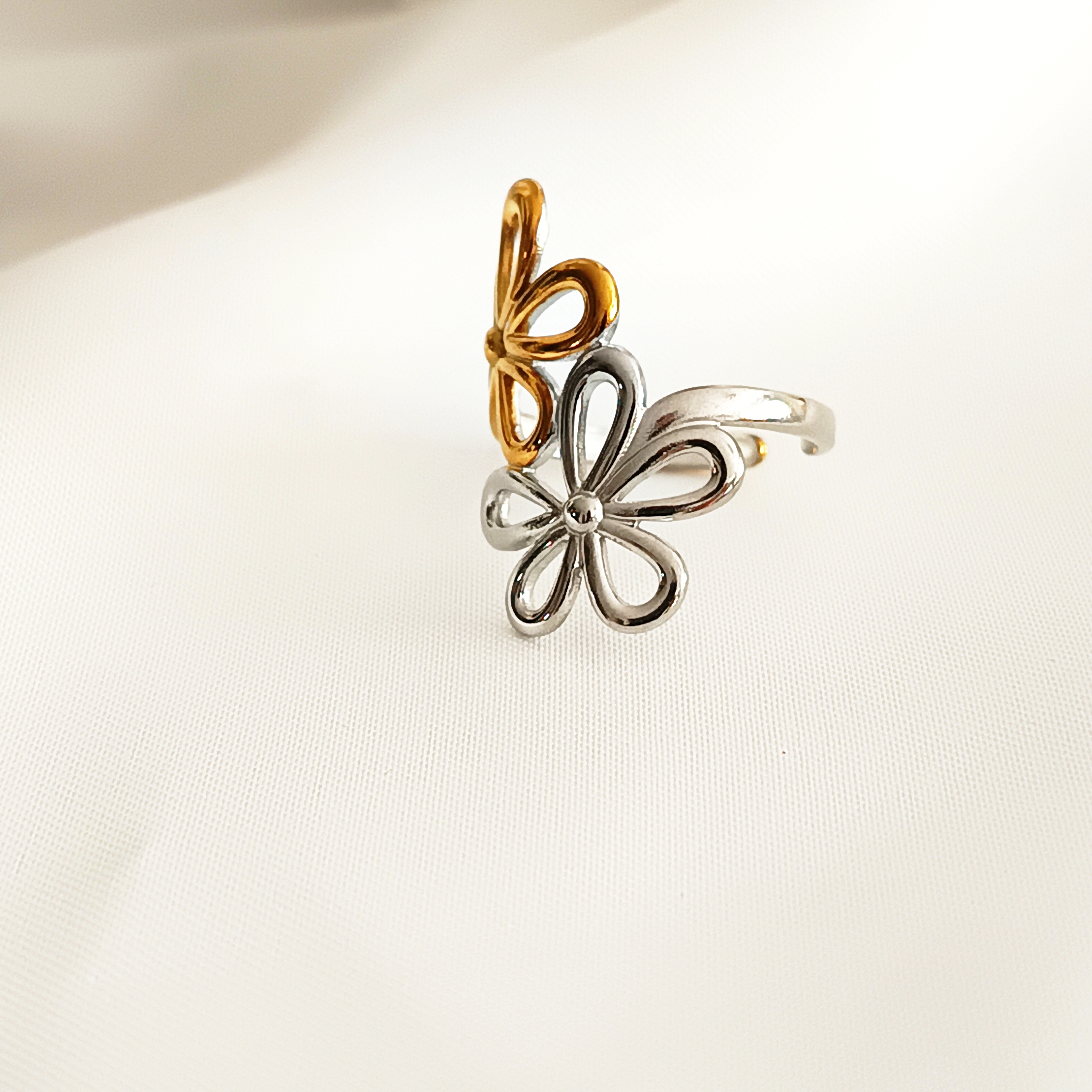 BAGUE LEONIE BICOLORE