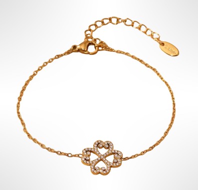 Bracelet avec pendentif en forme de trèfle TANY
