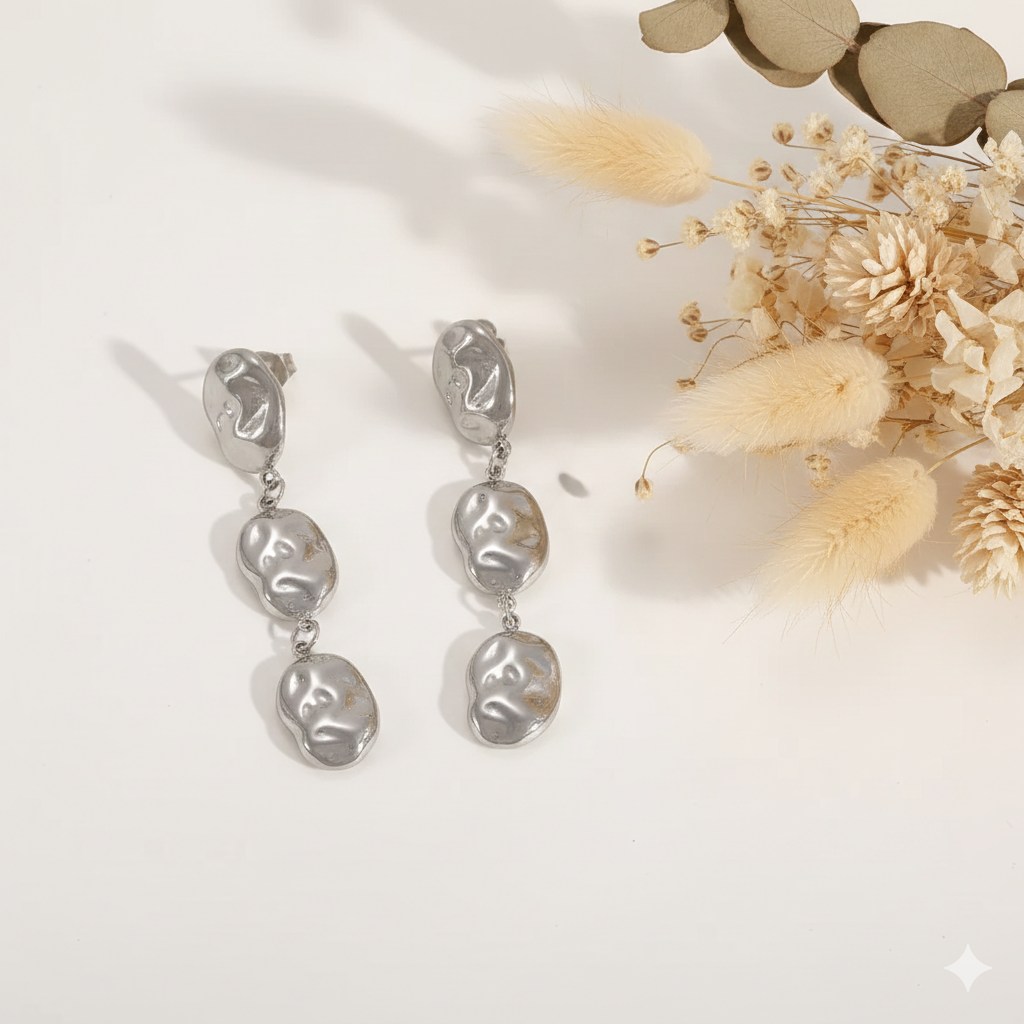 Boucles d'oreilles argentées CAMILLA