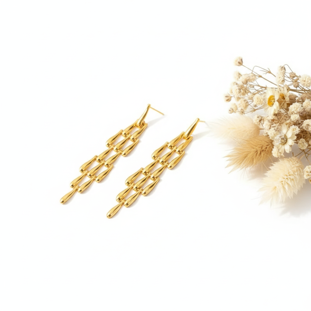 Boucles d'oreilles dorées ELY