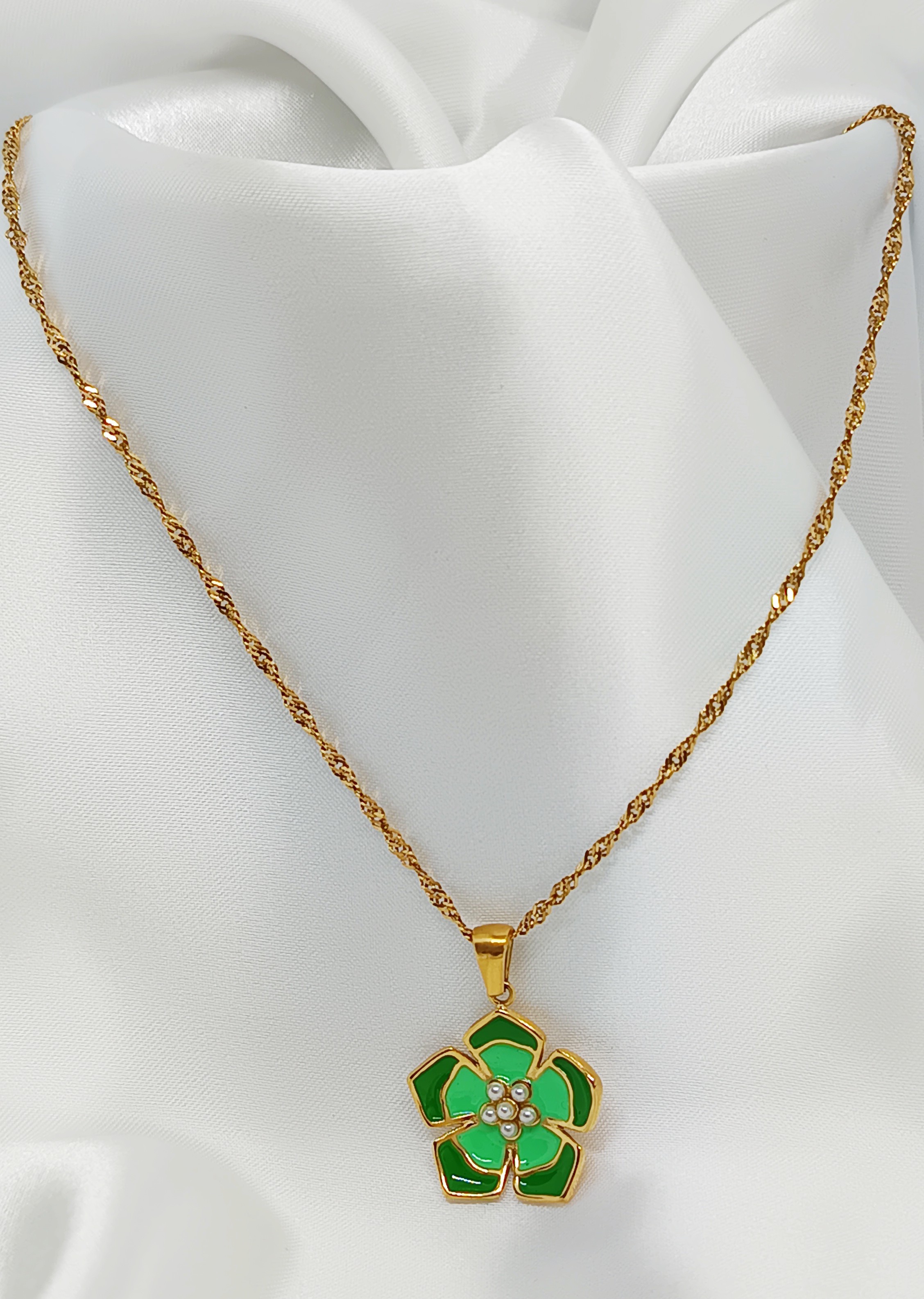 COLLIER CLEO VERT