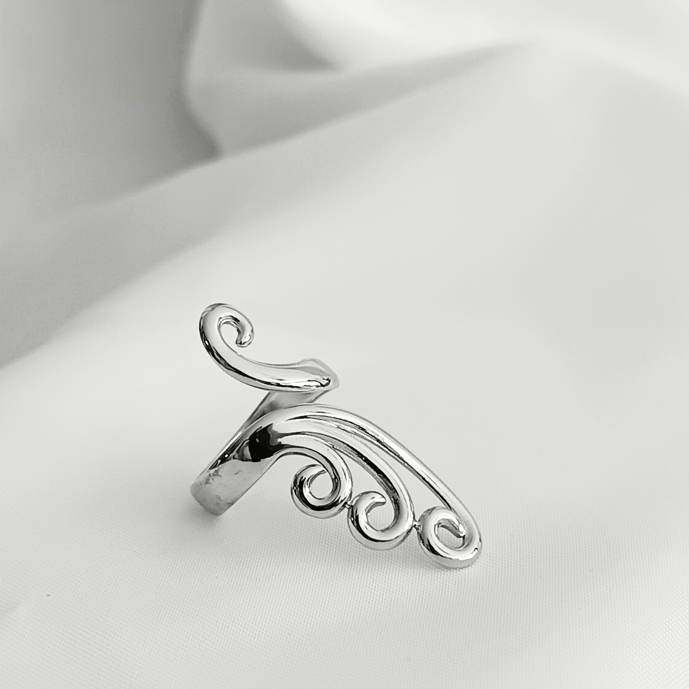 BAGUE LISE ACIER ARGENT