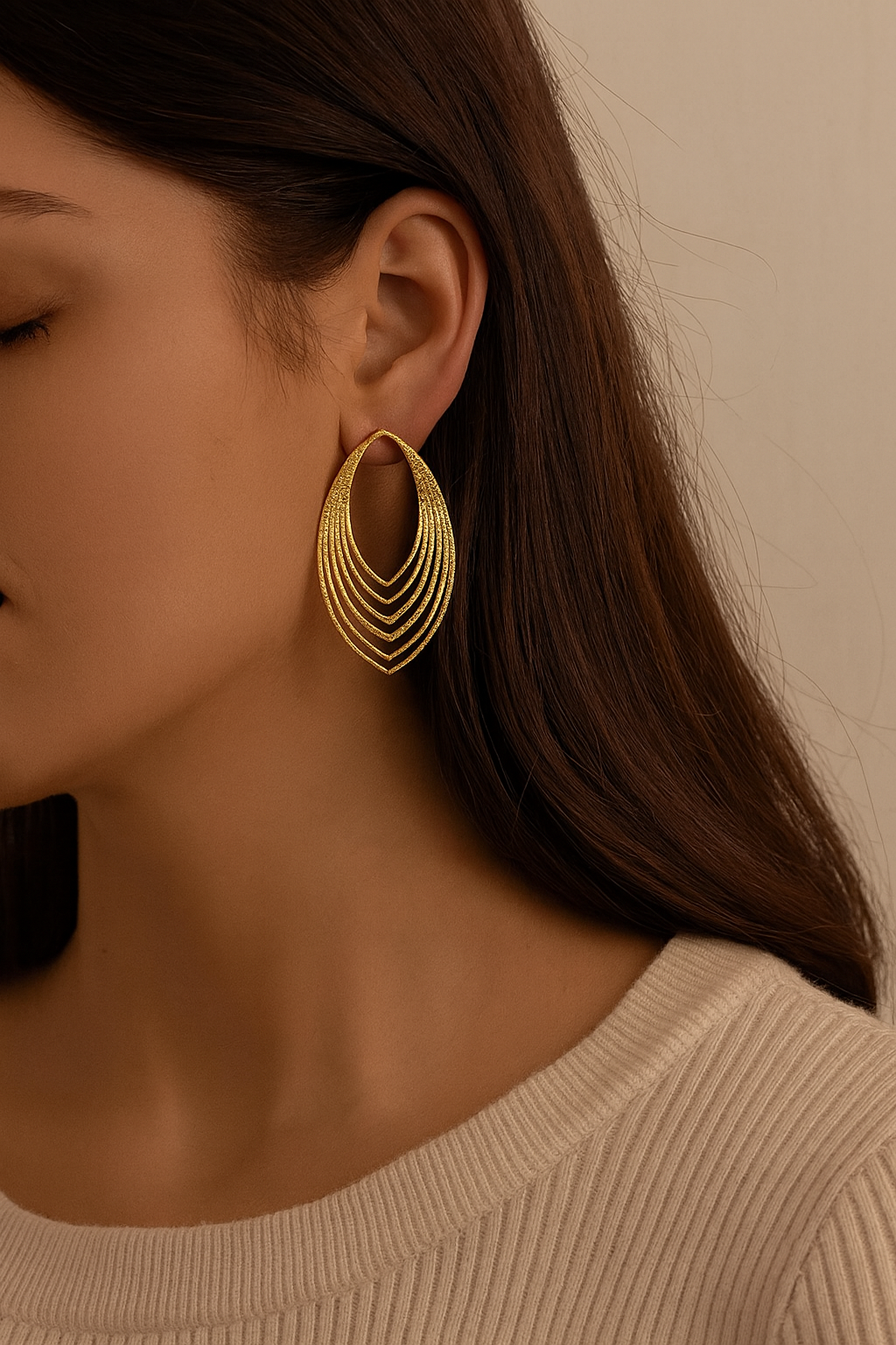 Boucles d'oreilles dorées TONIA