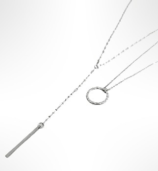 Collier 2 rangs ZOE argenté