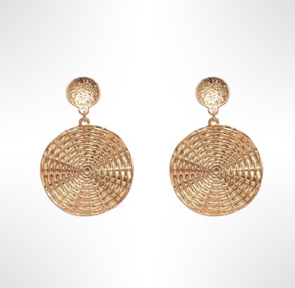 Boucles d'oreilles tissées SOPHIA dorées