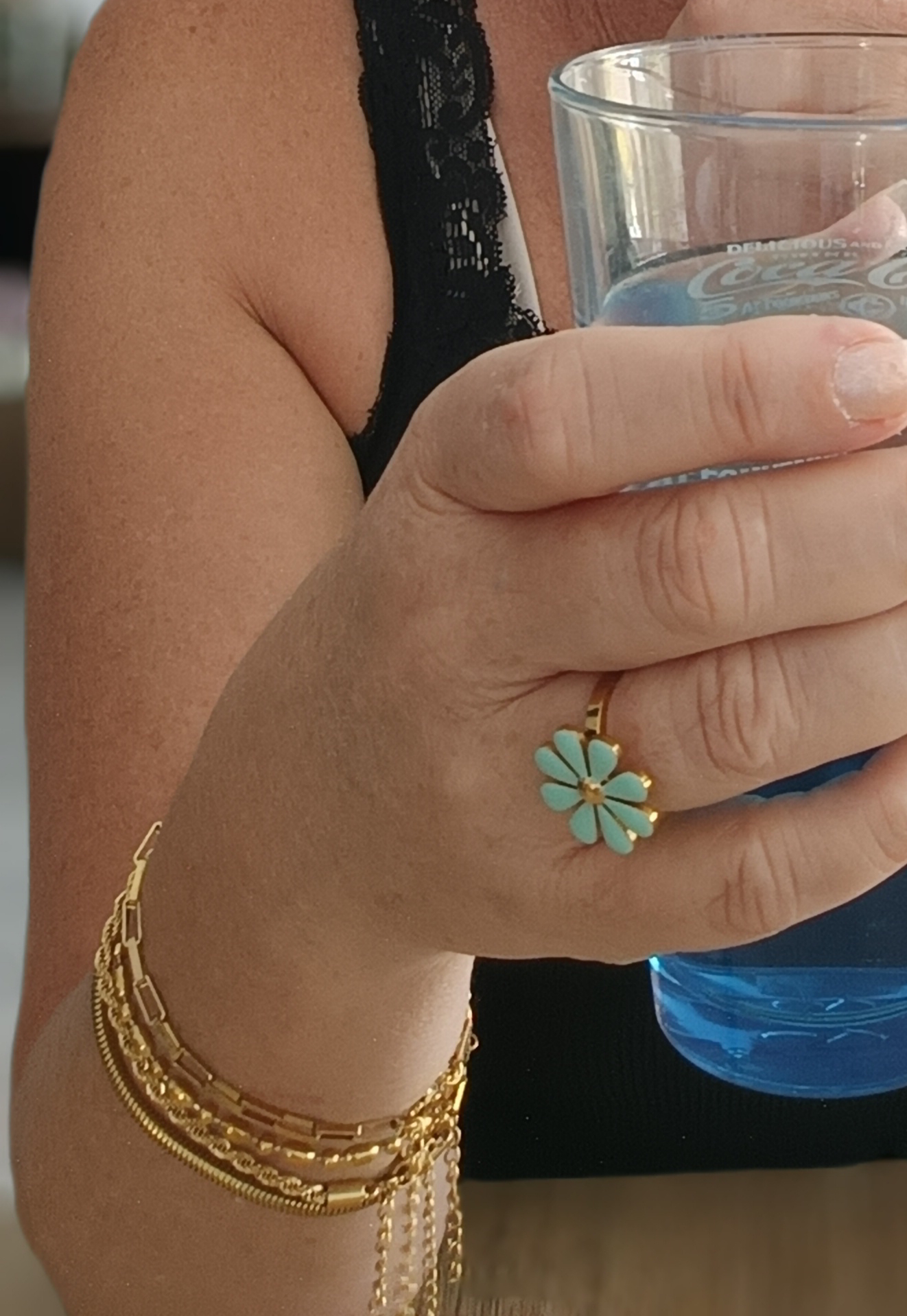 BAGUE MARGUERITE TURQUOISE