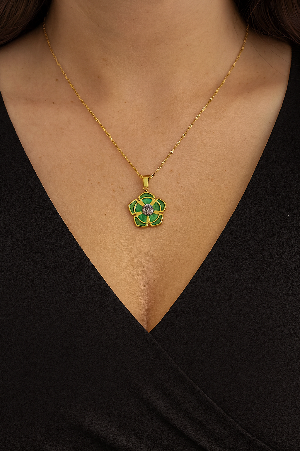 COLLIER CLEO VERT