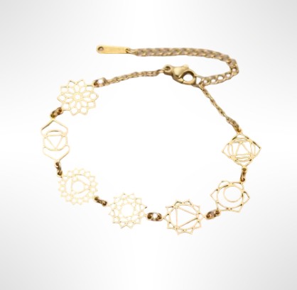 Bracelet chakras doré ASIA