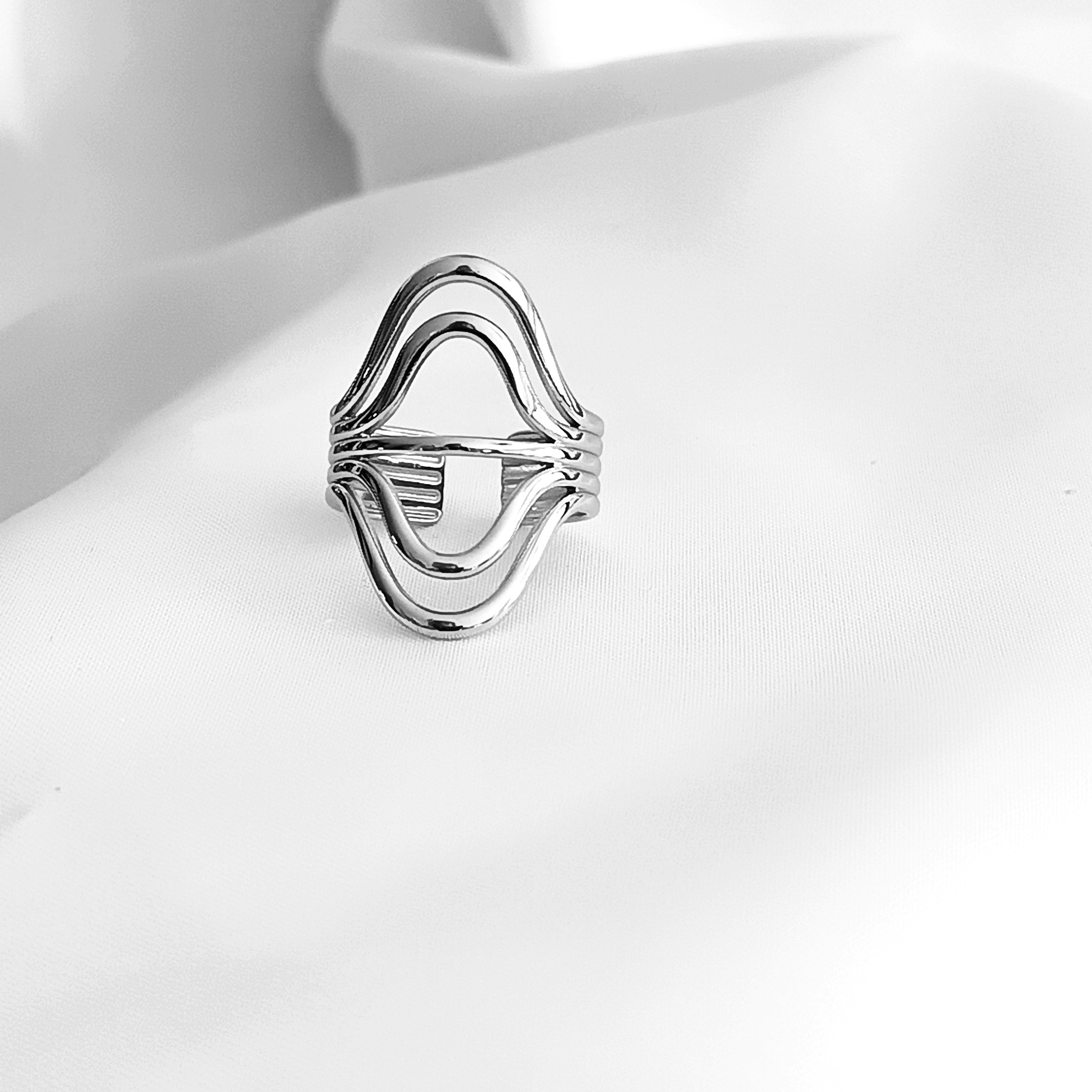 BAGUE ALODIA acier argent