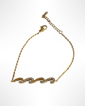 Bracelet doré vagues ILDA
