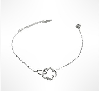 Bracelet trèfle TANY argenté