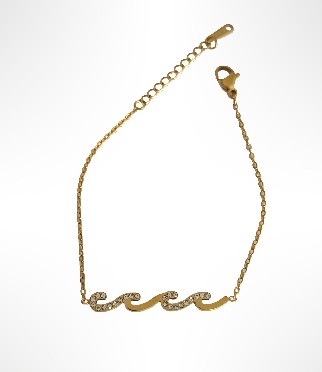 Bracelet doré vagues ILDA