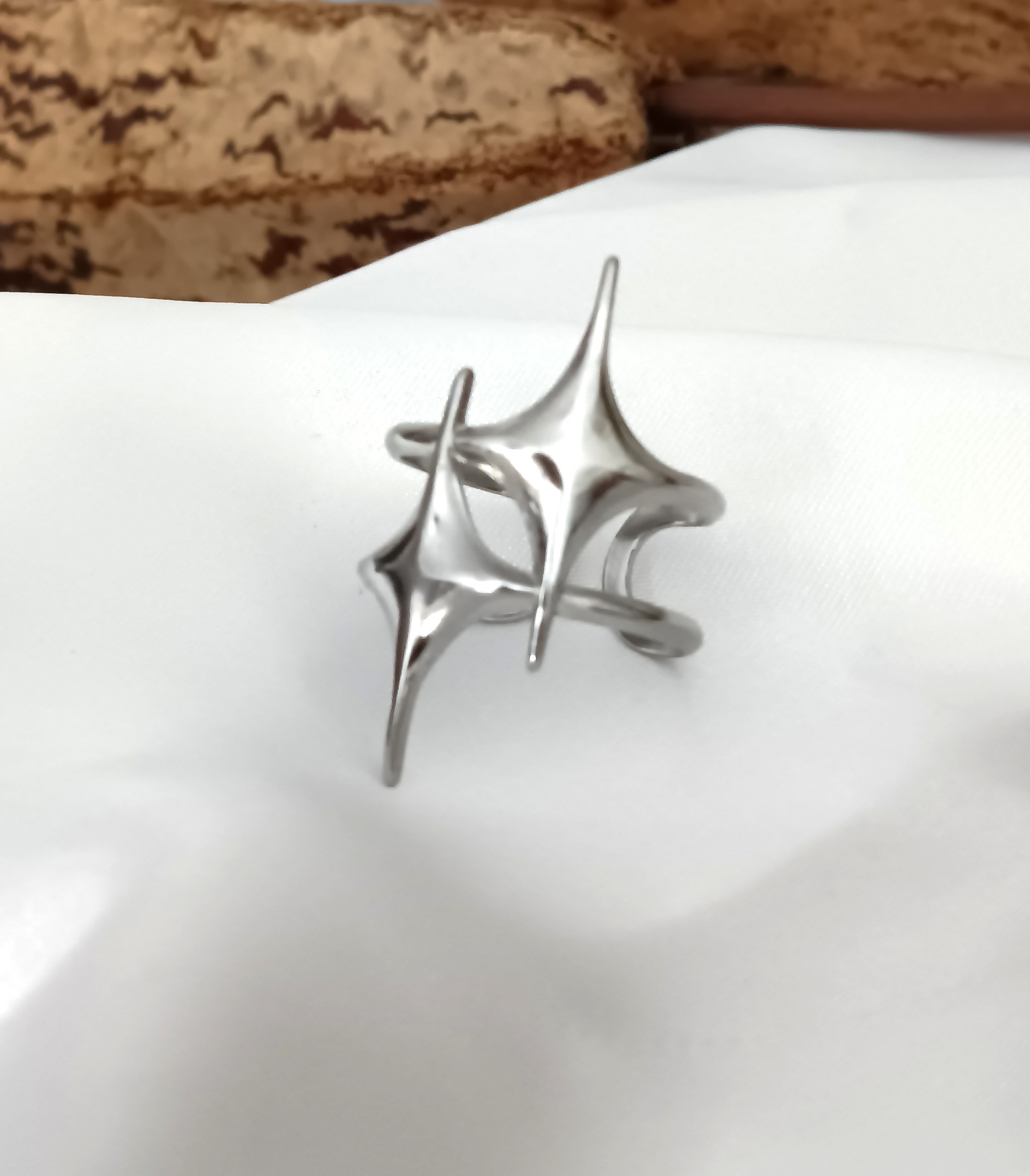 BAGUE PATY  ACIER ARGENT