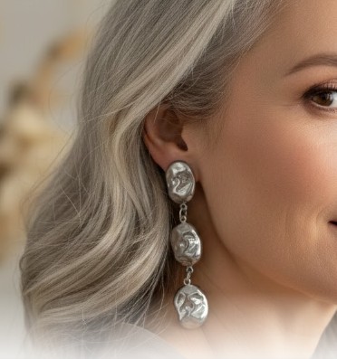 Boucles d'oreilles argentées CAMILLA