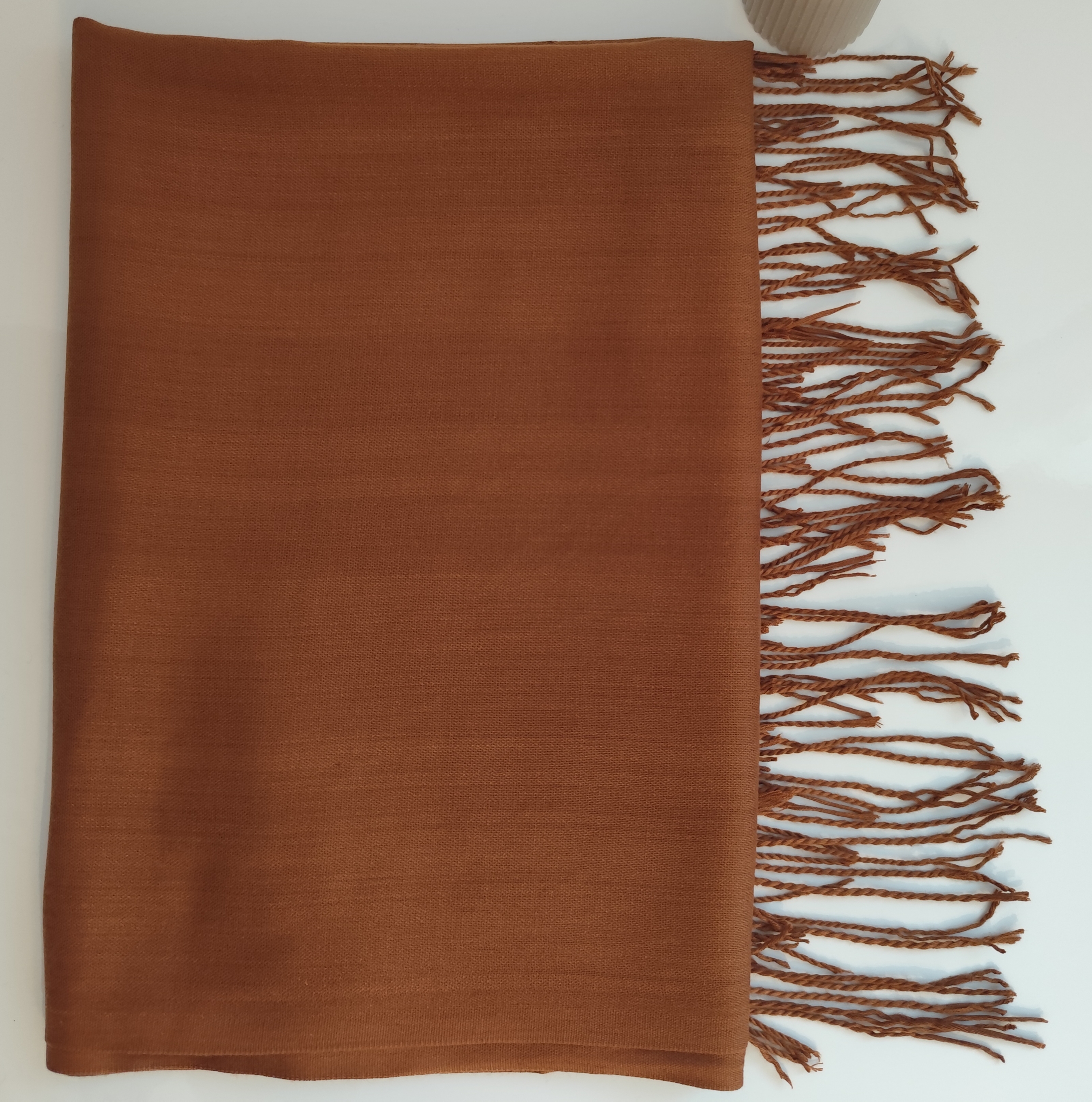 Voile pashmina marron chaud n°18