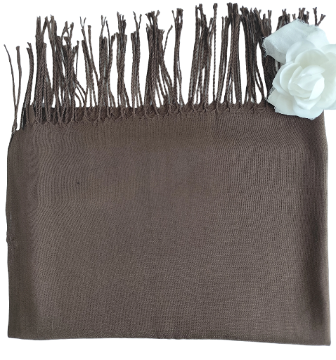 Voile pashmina marron foncé n°10