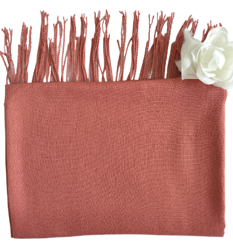 Voile pashmina rose poudré n°12