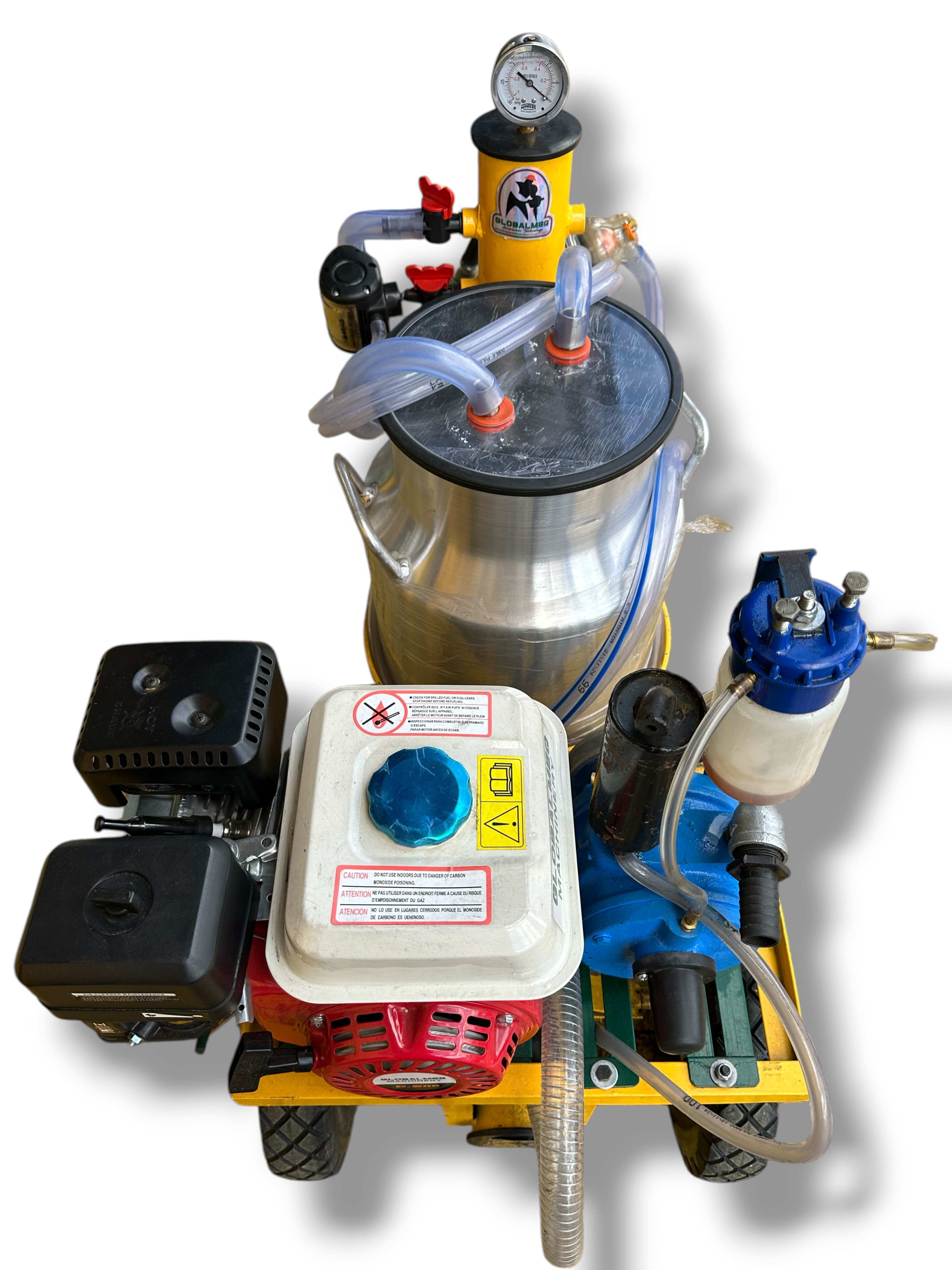 MAQUINA DE ORDEÑO CANTINA SENCILLA DOBLE MOTOR MARCA GLOBALMEQ