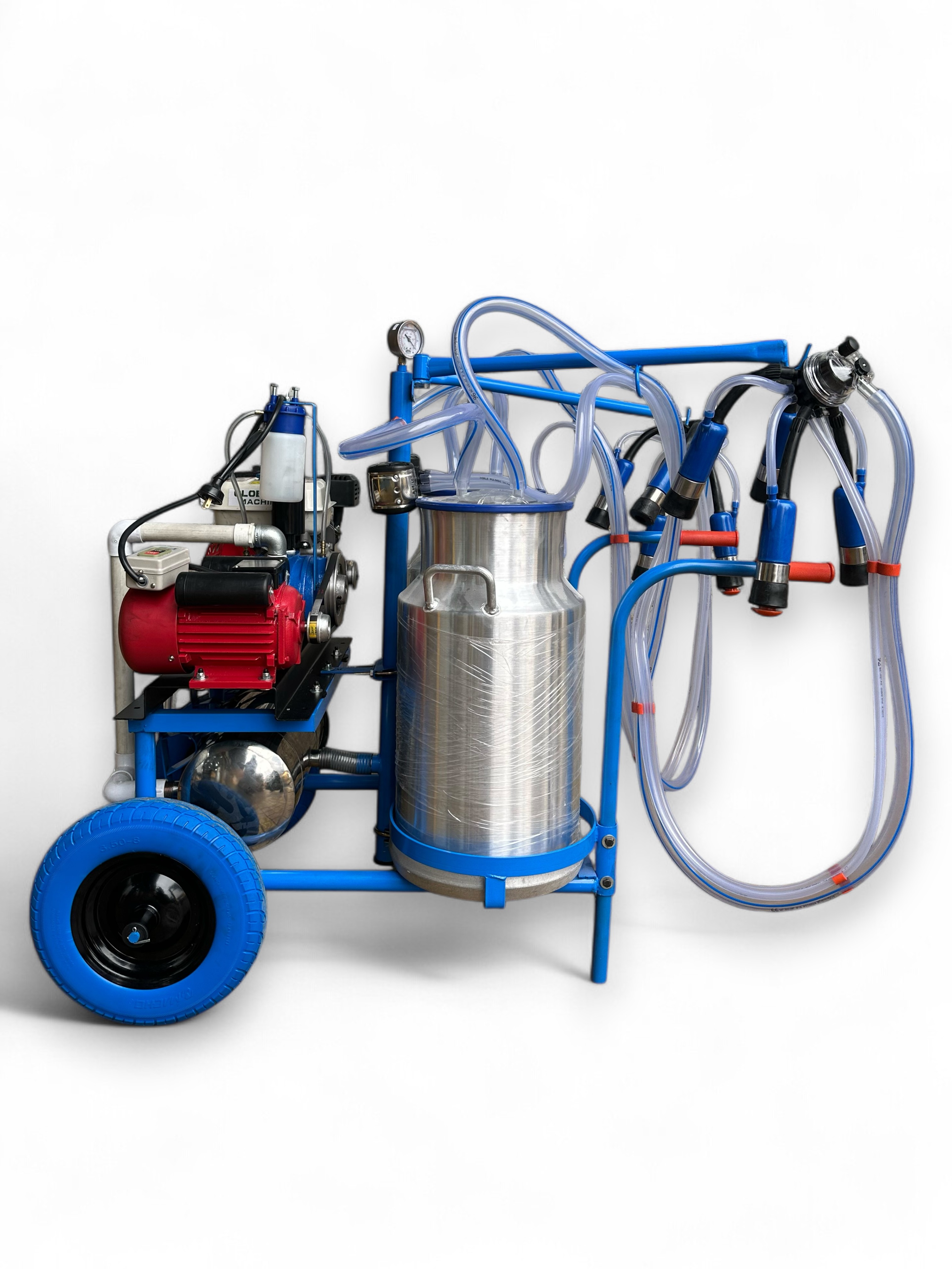 MAQUINA DE ORDEÑO DOBLE CANTINA DOBLE MOTOR MARCA GLOBALMEQ
