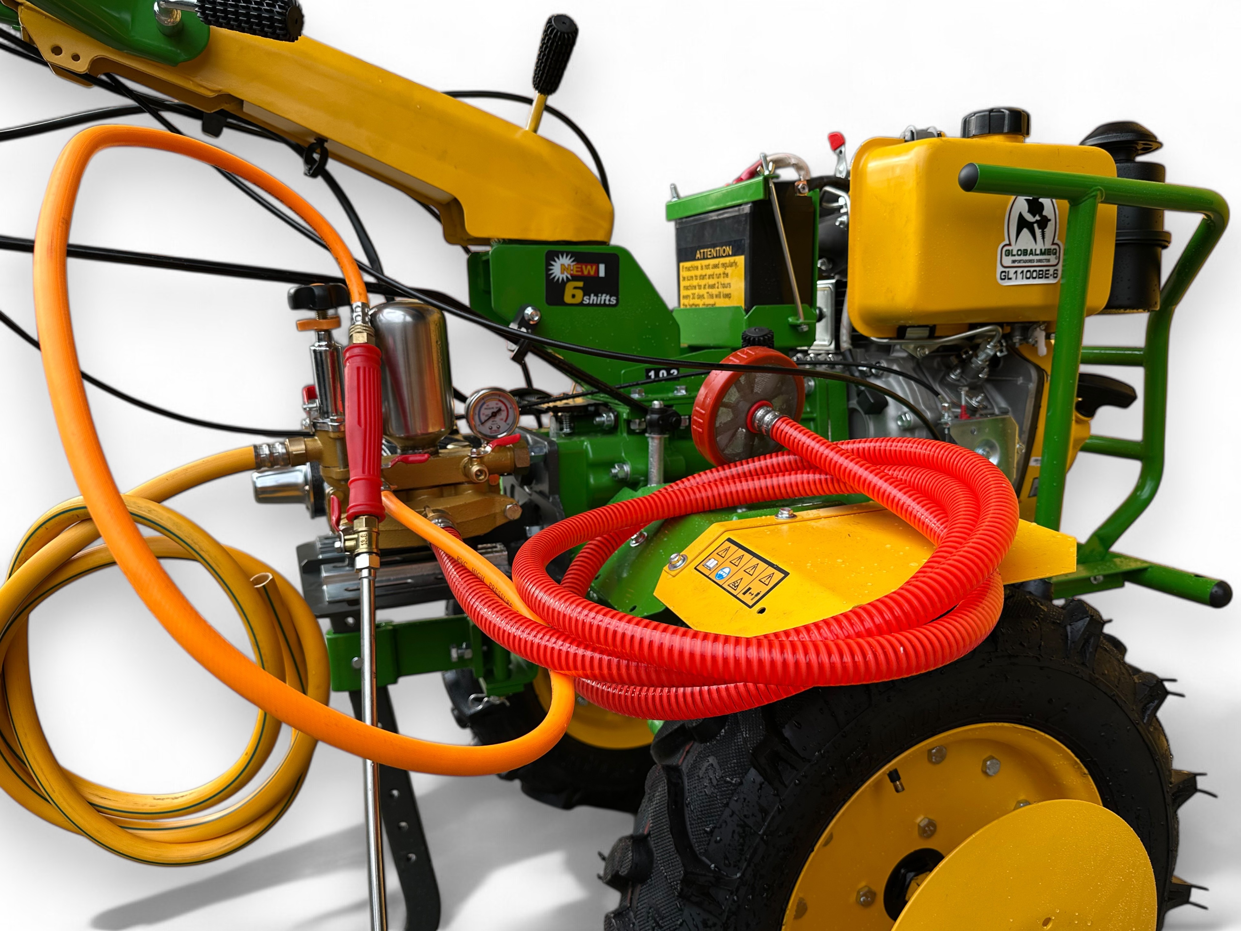MOTOCULTOR AGRICOLA CON BOMBA FUMIGADORA MARCA GLOBALMEQ