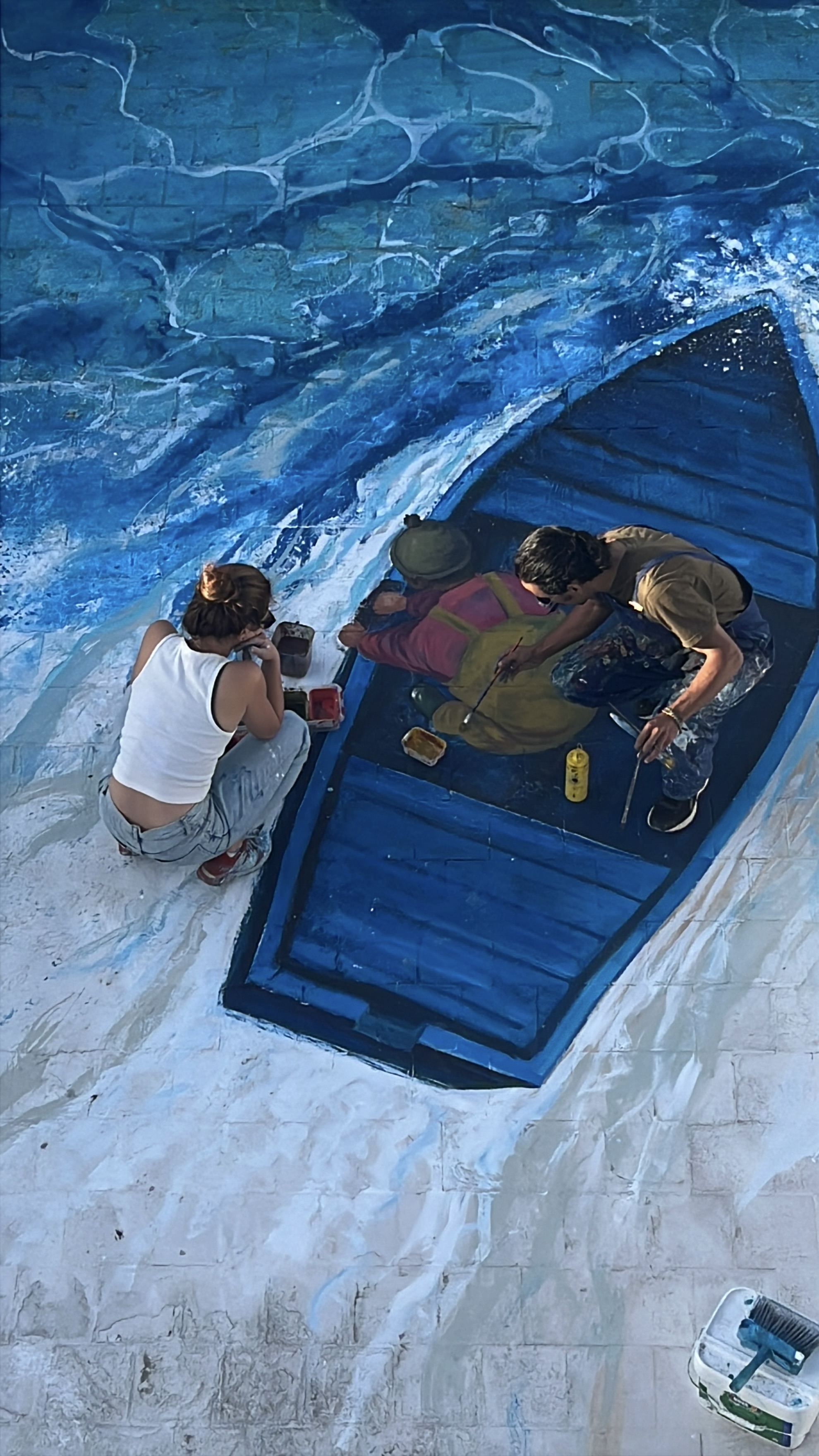 Hand-Painted Wall Mural