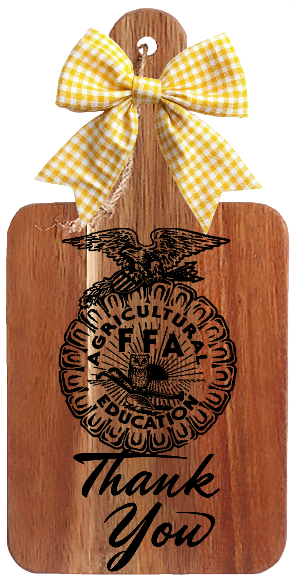 FFA Buyers Thank You Gift laser engraved cutting board