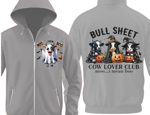 "Bull Sheet" Full Zip Up Hoodie