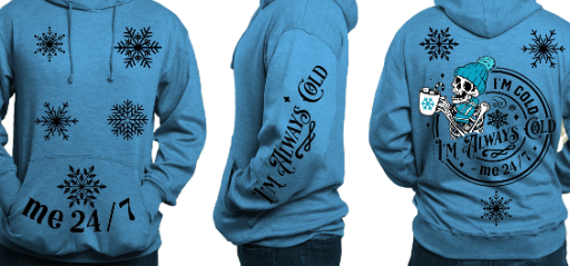 "Utterly To Cold " Thick Cow Print Hoodie
