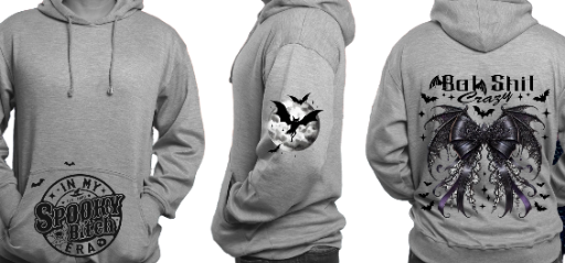 "Batshit Crazy" Full Zip Up Hoodie