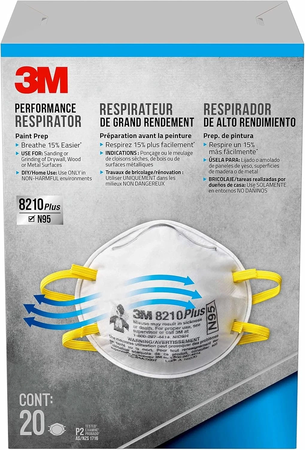 3M 8210-Plus N95 Performance Respirator - (40 Respirators)
