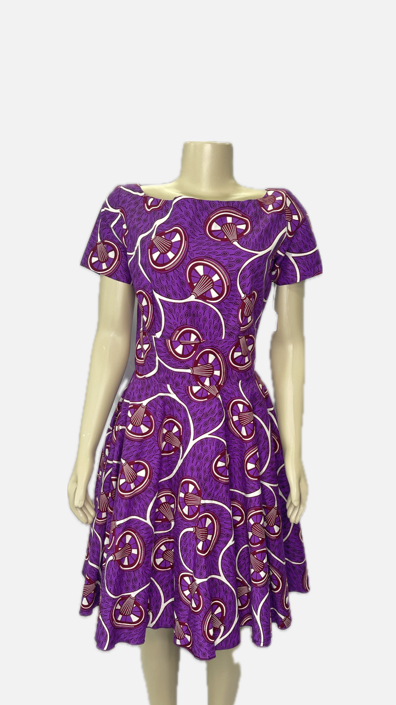 Purple African print Patterned Dress
