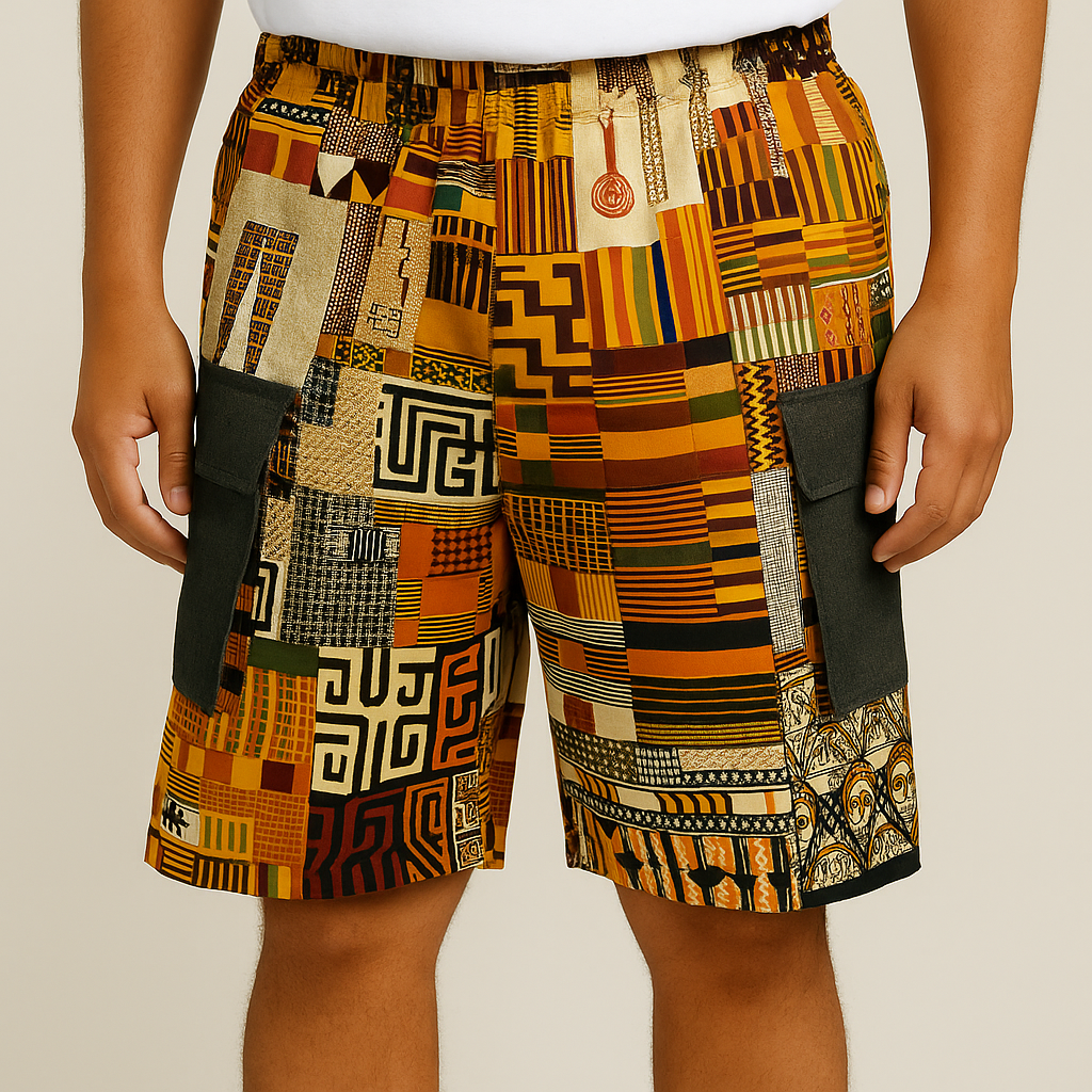 Patchwork Cargo Shorts