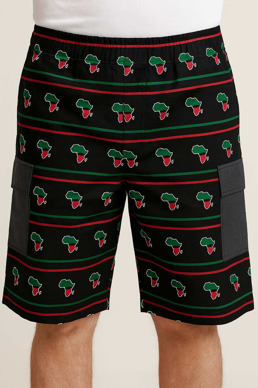 Men's African print Cargo Shorts