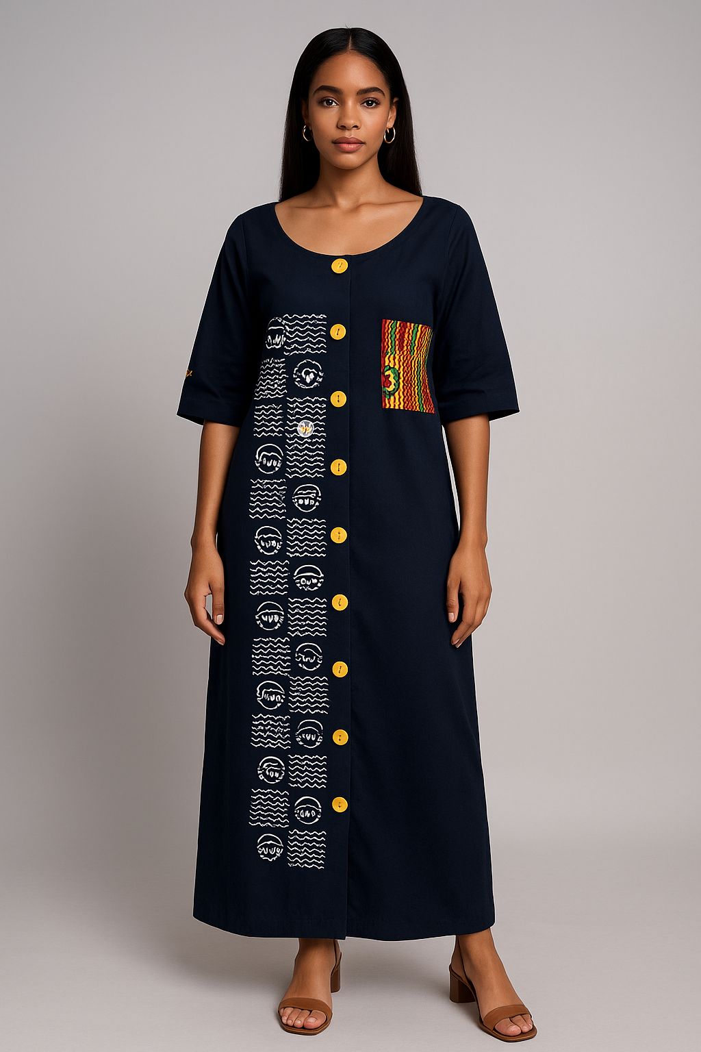 African Print Maxi Dress