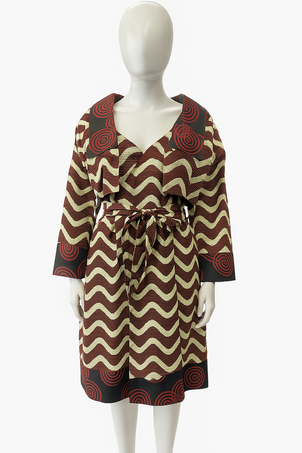 African Print Women's Trench coat
