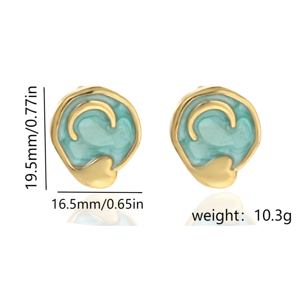 Pendientes de oro y turquesa