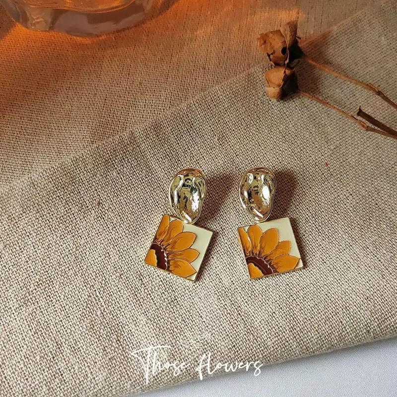 Pendientes de girasol