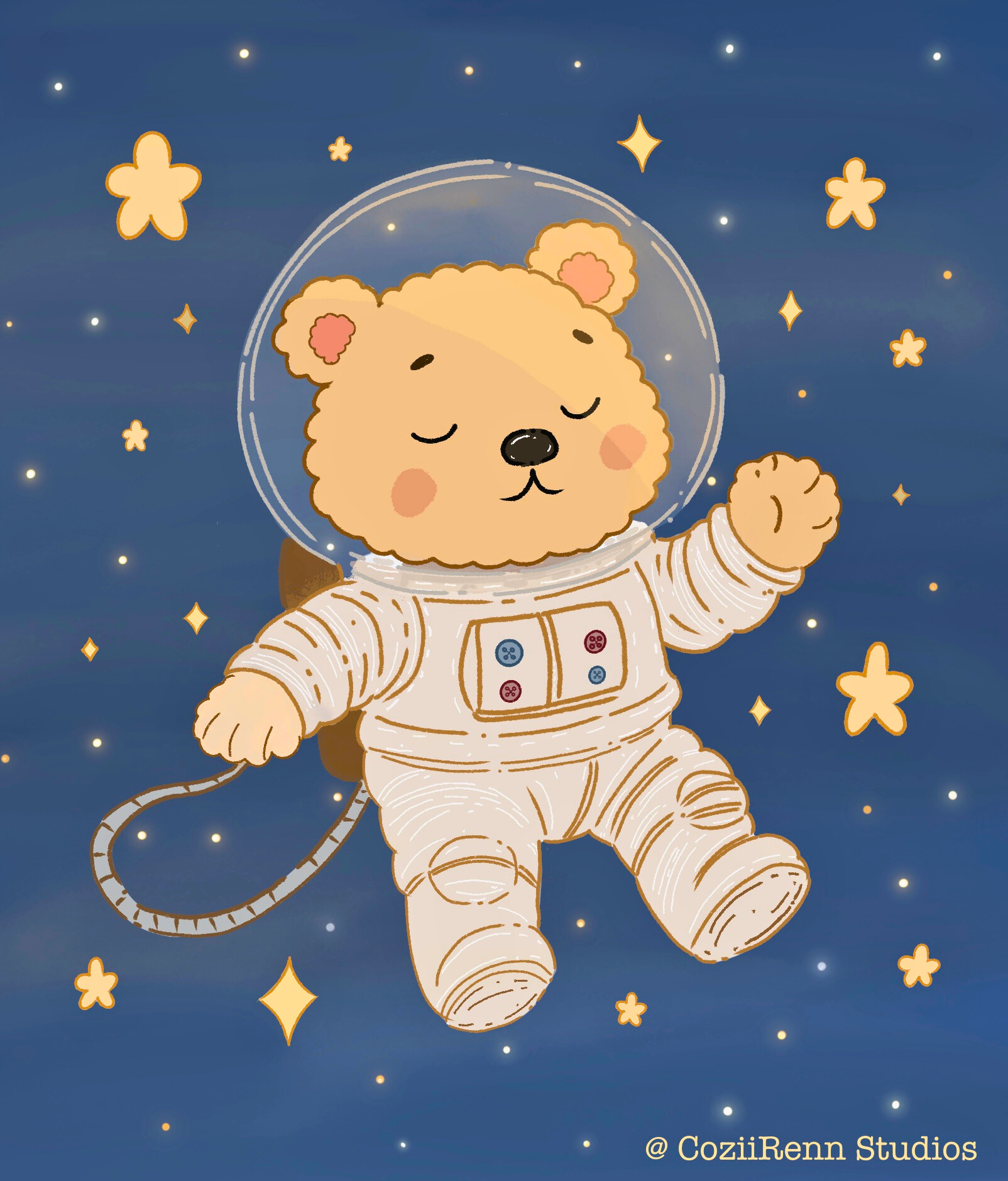 A Cozy Astronap Digital Print 