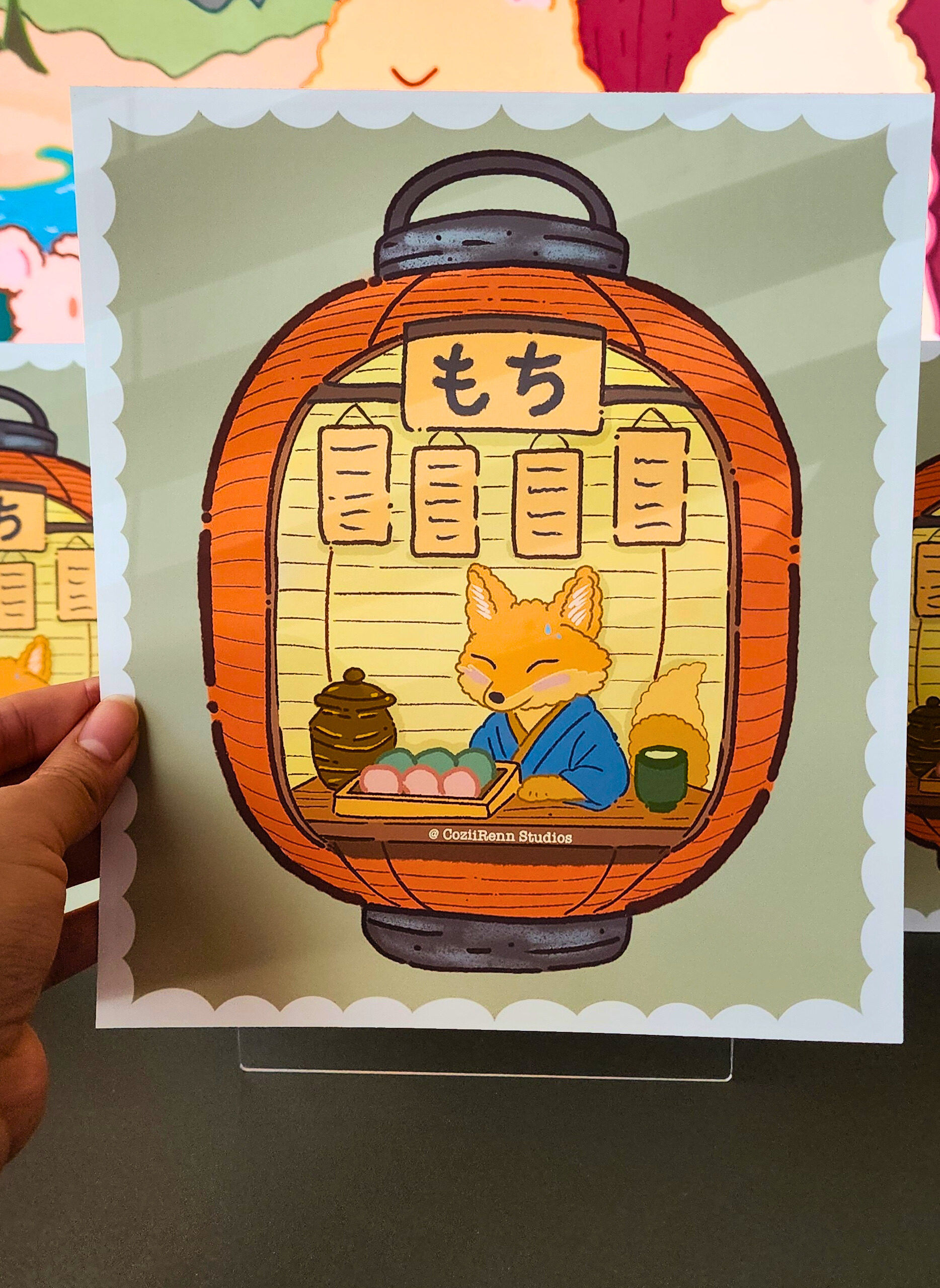 Cozy Lantern Market Art Print