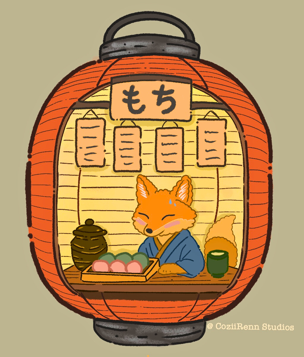 Cozy Lantern Market Art Print