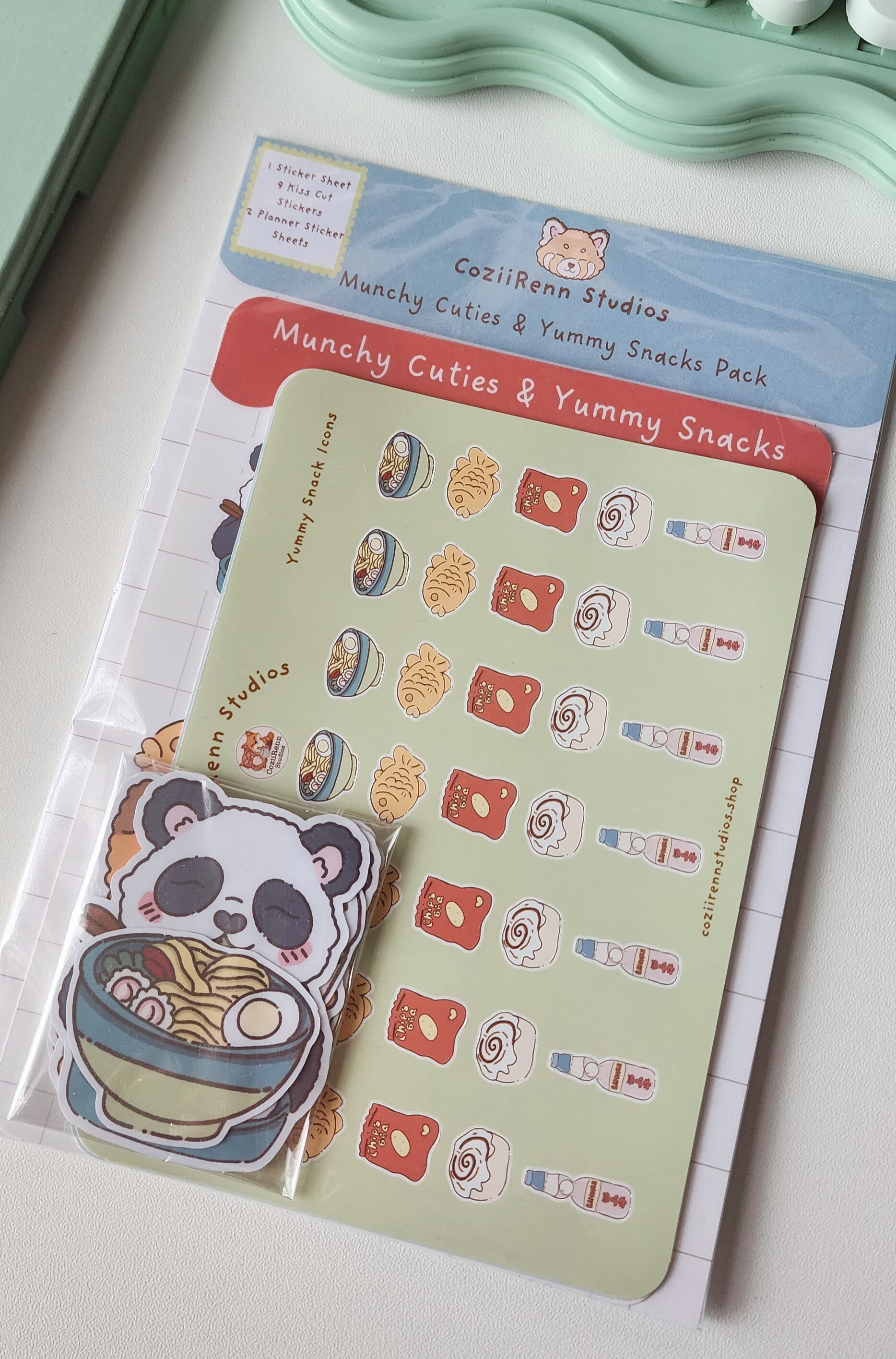 Munchy Cuties & Yummy Snacks Sticker Pack